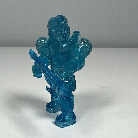 Halo Mega Bloks Spartan Recruit Active Camo Translucent Clear Blue Mini Figure - Picture 2 of 4